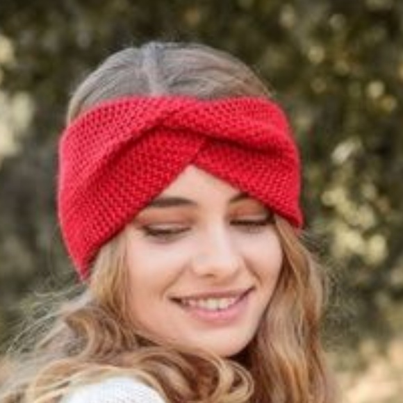 HOST PICK Red Headband knit NWT Twist Knot style - Picture 4 of 5